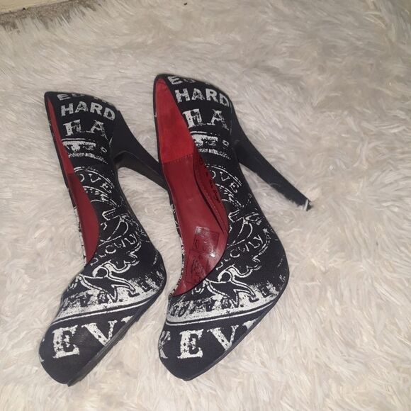 Ed Hardy heels sz6 - Picture 2 of 6